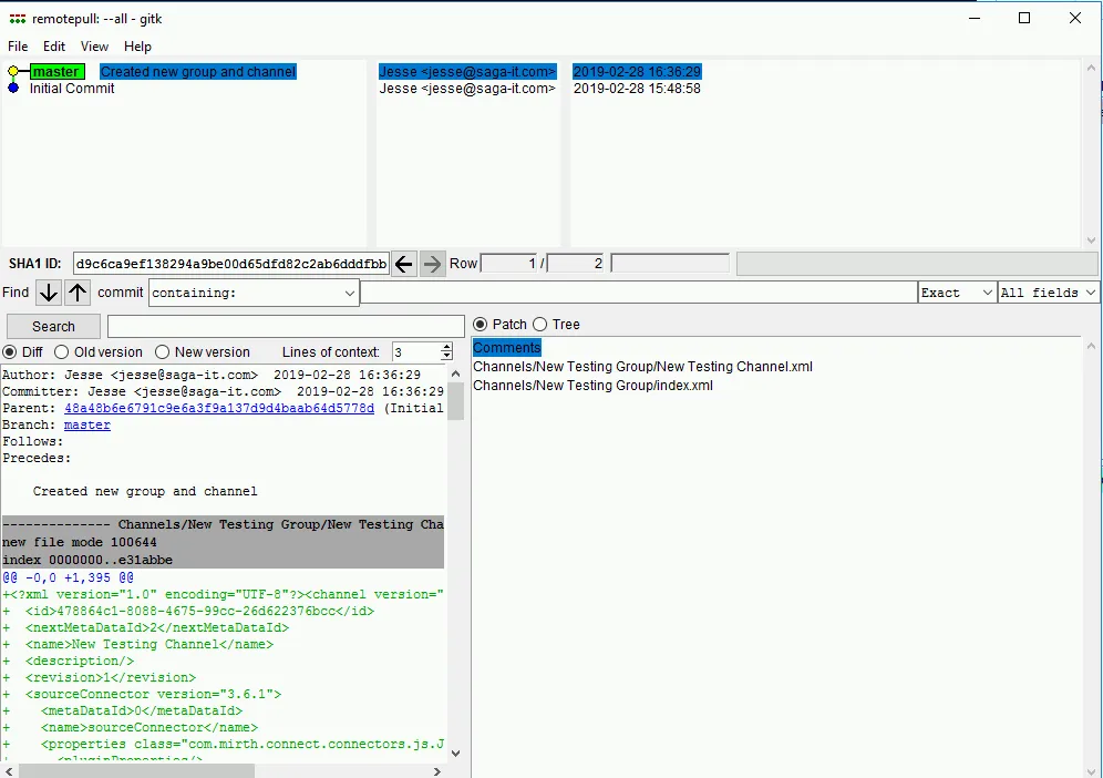 Git GUI window