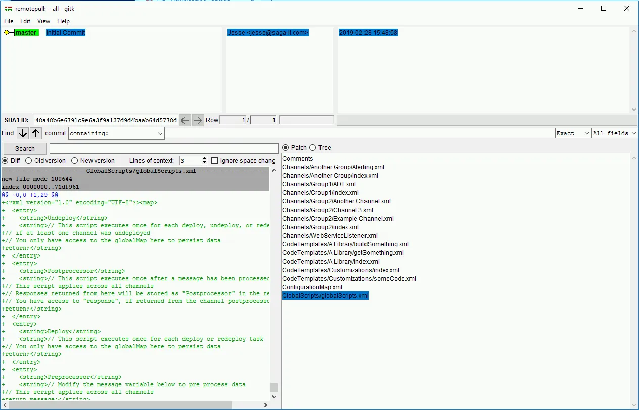 Git GUI window